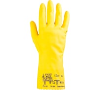 Латексные перчатки с хлопковым напылением Jeta Safety размер S, 1 пара JL711-S,Y JL711-S(Y)