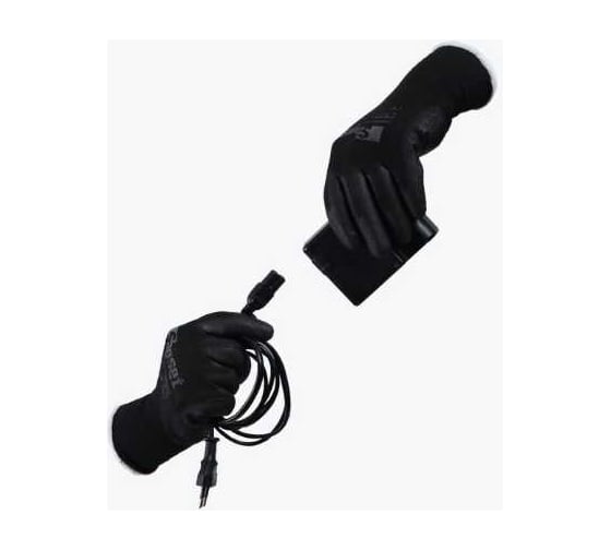 Рабочие садовые перчатки с покрытием из полиуретана Sapset avior black, размер 11/xxl, 12 пар Aviorblack11.12