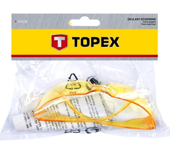 Защитные очки TOPEX желтые 82S116