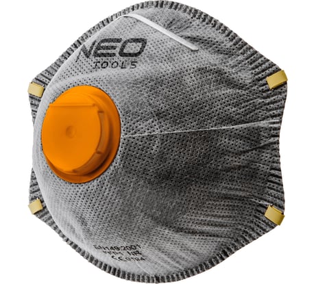 Противопылевая полумаска с активированным углем NEO Tools FFP2 с клапаном 97-301
