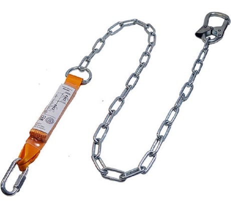 Строп из цепи с амортизатором, монтажным и соединительным карабином ПРОГРЕСС СЕФЕТИ Строп аГ+Кс