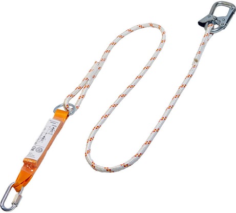 Строп из каната с амортизатором, монтажным и соединительным карабином ПРОГРЕСС СЕФЕТИ Строп аВ+Кс