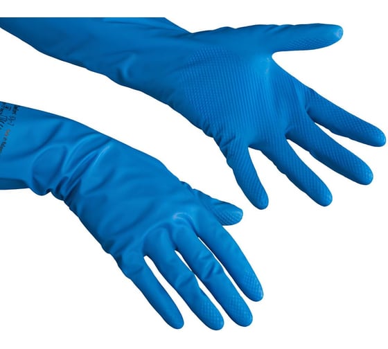 Нитриловые перчатки Vileda Professional Комфорт, р. М, голубые 148164/148172 22894 1