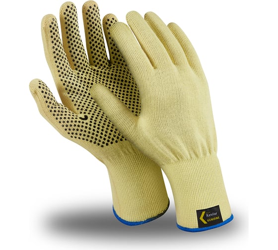 Перчатки Manipula Specialist АРАМАКС ГРИП KVG-35 100% Kevlar с ПВХ, р.9 Пер 645/9 1