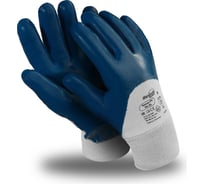 Перчатки Manipula Specialist ТЕХНИК РЧ (TN-04/MG-227), джерси, нитрил 3/4, трикотажный манжет, цвет синий (11), Пер 604/11