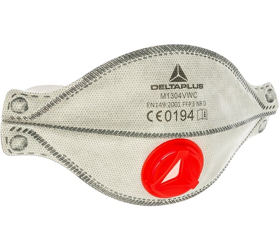 Респираторная четырёхпанельная маска с угольным слоем Delta Plus FFP3 10 шт. M1304VWC