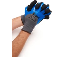 Рабочие защитные перчатки Sapset kelt s, 12 пар, с песчаным нитриловым двойным покрытием, обливом 3/4, размер 7 Kelt7.12