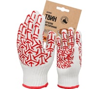 Перчатки х/б с ПВХ СТРЕЛА СПЕЦ-SB бело-красные Пер 052Я 3.7115.052