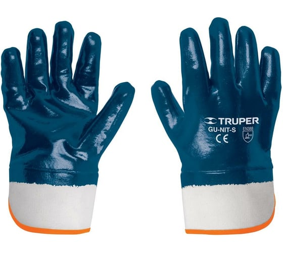 Рабочие перчатки Truper хлопок, покрытие из нитрила GU-NIT-S 15245