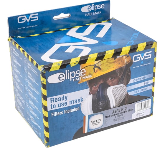 Респиратор-полумаска GVS Elipse A2P3, р. S/M SPR495IFUA
