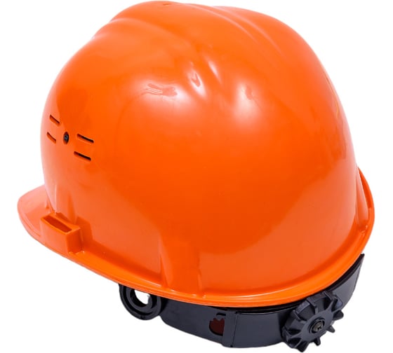Каска Pegas pneumatic оранжевая, с храповым механизмом 130543