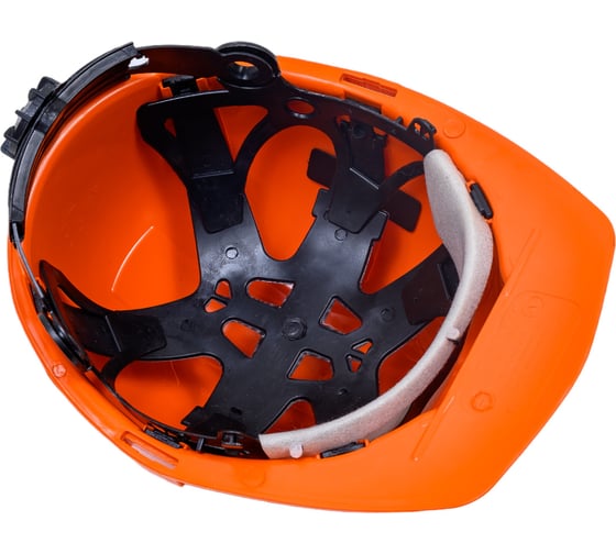 Каска Pegas pneumatic оранжевая, с храповым механизмом 130543