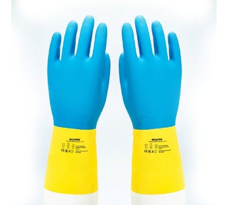 Защитные перчатки Scaffa спектр CEM L/N70 от химических воздействий, размер 10 00-01017728