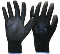 Перчатки СИРИУС нейп пол-ч, нейлон с полиуретаном, цвет черный, р.9, 12 шт. 03055/4