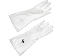 Перчатки You'll Love ПВХ, белые с фламинго, р.L/120/12 74976