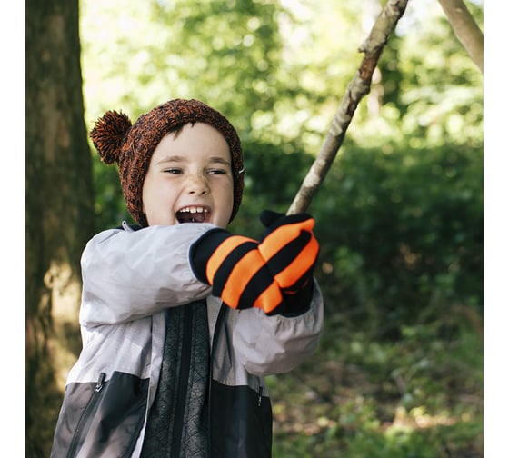 Водонепроницаемые детские варежки DexShell Children mittens, оранжевые DG536L
