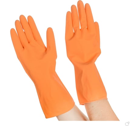 Резиновые флокированные перчатки Optiline Премиум, р.M 27-2066