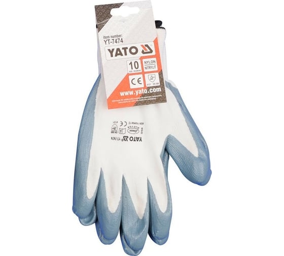 Рабочие перчатки YATO белые YT-7474