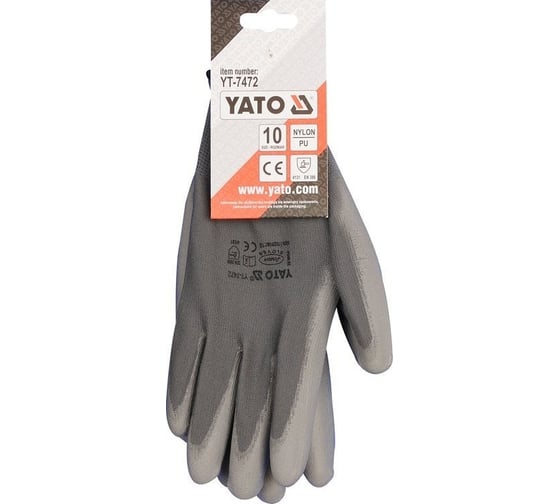 Рабочие перчатки YATO серые YT-7472