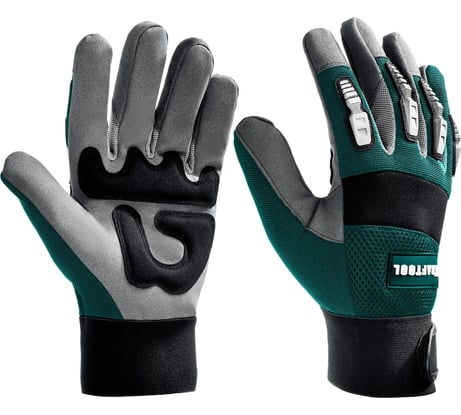 Комбинированные антивибрационные перчатки для тяжелых работ KRAFTOOL Extrem размер L 11287-L