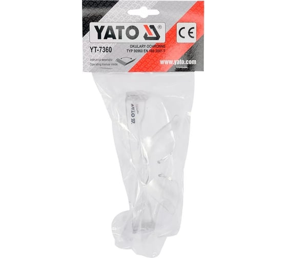 Защитные открытые очки YATO YT-7360