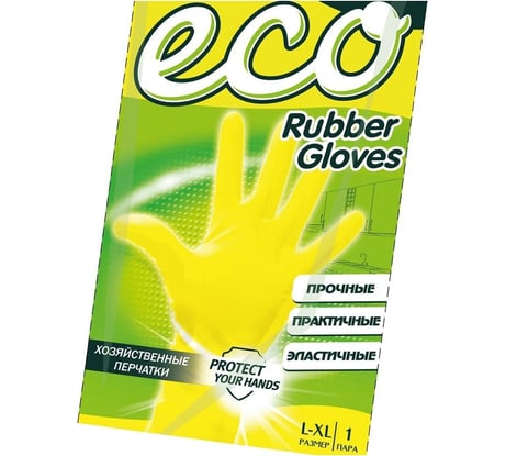 Резиновые латексные перчатки Master Fresh Eco, размер L/XL, желтые 250685