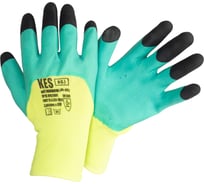 Усиленные перчатки из полиэстера КЭС, двойной латексный облив, размер 9/L 14000010 JR-06