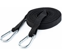 Эвакуационная тактическая стропа с карабином Tplus 10 м, 2 петли, черный T021434