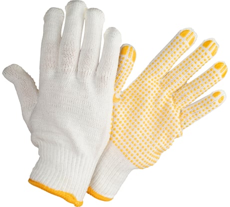 Перчатки из поликоттона КЭС пвх-покрытие точка, размер 10/XL, 12шт 14000031