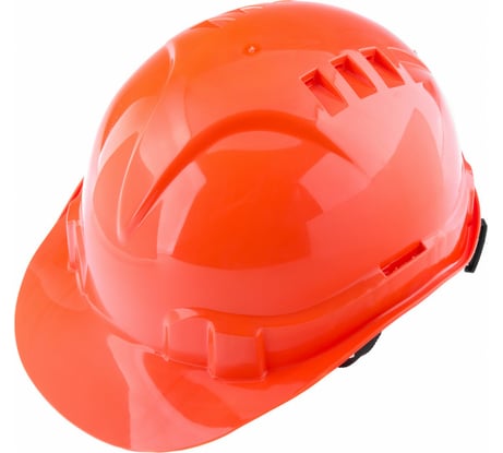 Защитная каска с храповым механизмом СИБРТЕХ ЕВРОПЛАСТ, оранжевая 89108