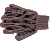 Трикотажные перчатки СИБРТЕХ, акрил, ПВХ гель Протектор, коралл, оверлок, 68668