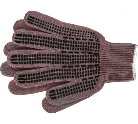 Трикотажные перчатки СИБРТЕХ, акрил, ПВХ гель Протектор, коралл, оверлок, 68668