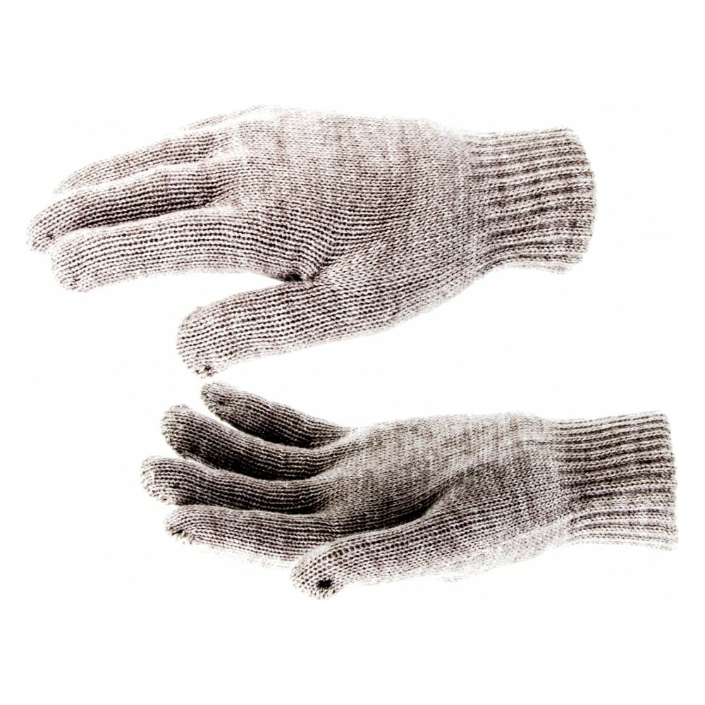 Трикотажные перчатки с двойной манжетой СИБРТЕХ, акрил, коричневые ...