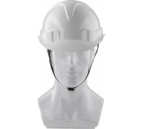 Защитная каска с храповым механизмом СИБРТЕХ ЕВРОПЛАСТ белая 89109