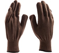 Трикотажные перчатки СИБРТЕХ , акрил, коричневые, оверлок 68653