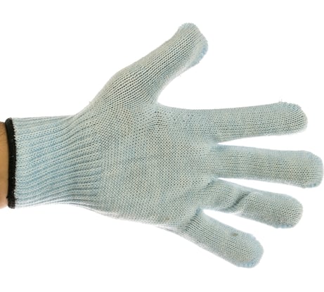 Трикотажные перчатки СИБРТЕХ, акрил, голубые, оверлок 68656