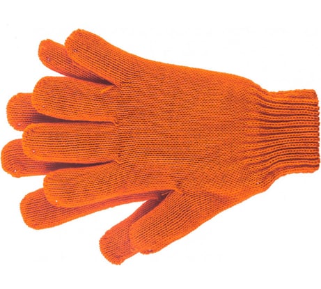 Трикотажные перчатки с двойной манжетой СИБРТЕХ, акрил, оранжевые 68689