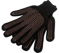 Трикотажные перчатки СИБРТЕХ, акрил, ПВХ гель Протектор, чёрные, оверлок, 68661