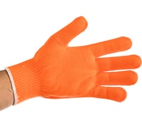 Трикотажные перчатки СИБРТЕХ, акрил, оранжевые, оверлок 68659
