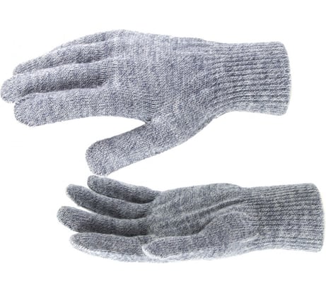 Трикотажные перчатки с двойной манжетой СИБРТЕХ, акрил, цвет: серое мулине 68674