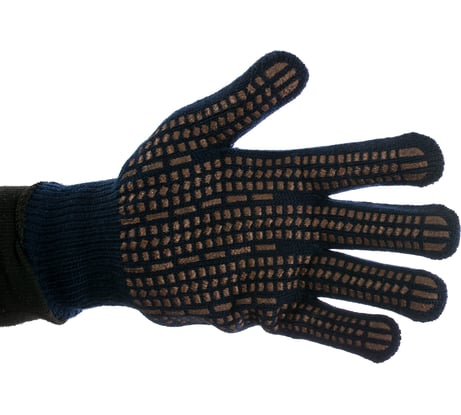 Трикотажные перчатки СИБРТЕХ , акрил, ПВХ гель Протектор, синие, оверлок 68665