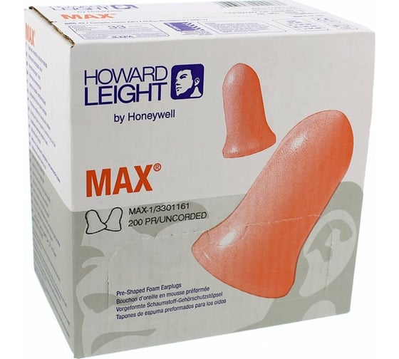 Беруши Honeywell Howard Leight Max без шнурка, 200 пар 3301161