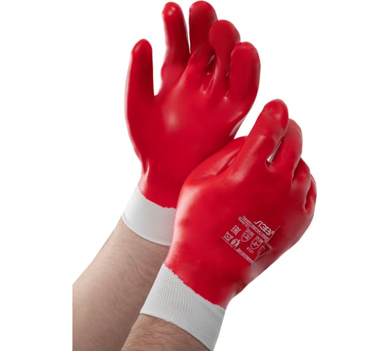 Маслобензостойкие перчатки Gigant Гранат 12 пар в упаковке G-036-Р 1