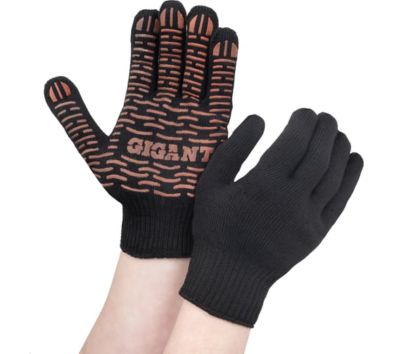 Вязаные полушерстяные перчатки с ПВХ нанесением Волна Gigant, размер 10, G-202 1