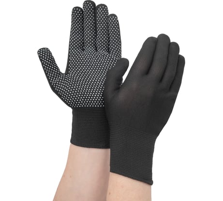 Вязаные нейлоновые перчатки с ПВХ покрытием Микроточка, 9 размер, Gigant G-101 (Россия)