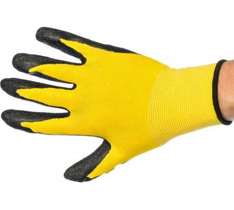 Вязаные нейлоновые перчатки с рельефным латексным покрытием Gigant 12 пар G-169