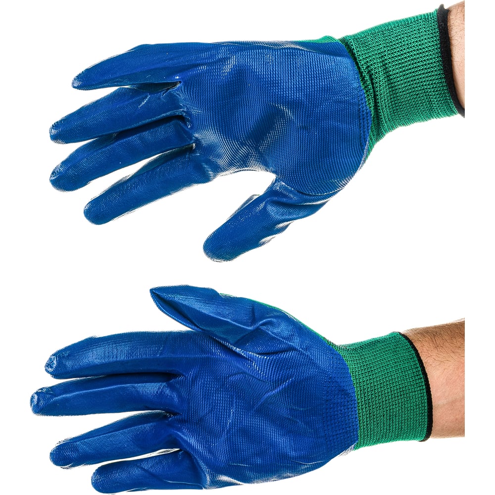 Вязаные нейлоновые перчатки с нитриловым покрытием  G-032 (Россия .