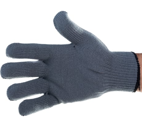 Трикотажные перчатки СИБРТЕХ, акрил, цвет серая туча, оверлок, 68652