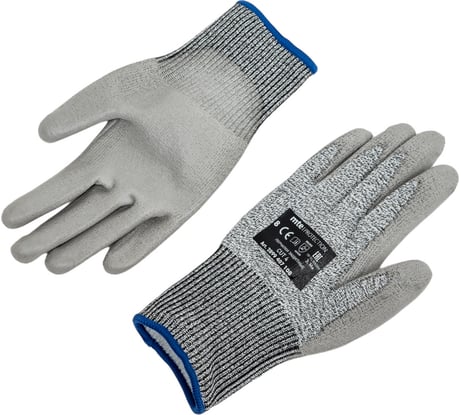 Перчатки для защиты от порезов MTE hdpe/pu серые lvl d р.8 2899407108