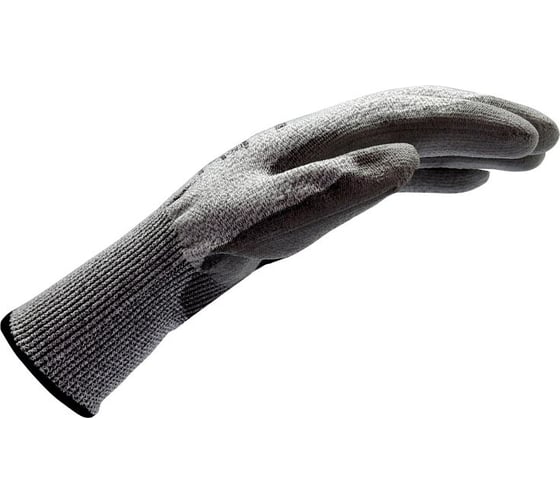 Перчатки противопорезные MTE HDPE/PU, серые, D, р.11 2899407111 1